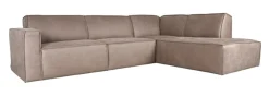 LABEL51 Hoekbank|Loungebank Kay Micro Suede, kleur Taupe