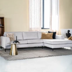 SEVN Loungebank|Loungebank Kirsten Rib, kleur Concrete