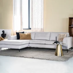 SEVN Loungebank|Loungebank Kirsten Rib, kleur Concrete