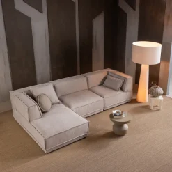 WOOOD Loungebank|Loungebank Manu 286cm, Chenille, kleur Naturel