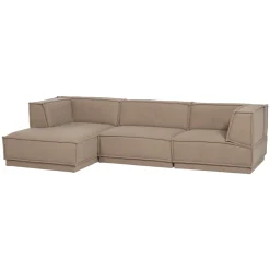 WOOOD Loungebank|Loungebank Manu 286cm, Teddy, kleur Taupe