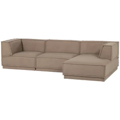 WOOOD Loungebank|Loungebank Manu 286cm, Teddy, kleur Taupe