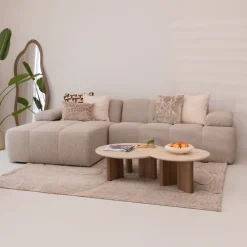 WOOOD Loungebank|Loungebank Mojo Bouclé, kleur Melange Beige