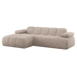 WOOOD Loungebank|Loungebank Mojo Wollig Chenille, kleur Donker Zand