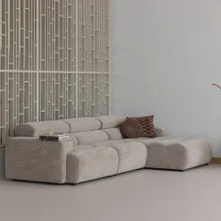 WOOOD Loungebank|Loungebank Novi Geweven melange stof, kleur Naturel