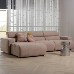 WOOOD Loungebank|Loungebank Novi Geweven melange stof, kleur Taupe