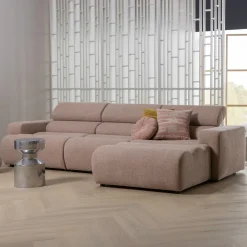 WOOOD Loungebank|Loungebank Novi Geweven melange stof, kleur Taupe