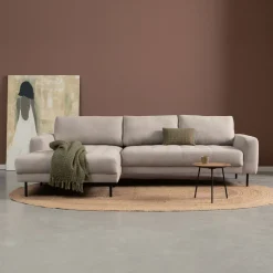 PEPP Interiors Loungebank|Loungebank Oreo 275cm, Linnen look, kleur Beige