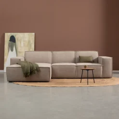 PEPP Interiors Loungebank|Loungebank Play 290cm, Linnen look, kleur Beige