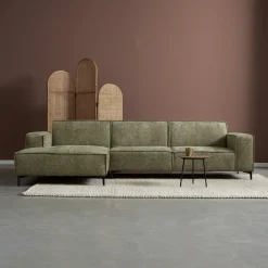 PEPP Interiors Loungebank|Loungebank River 304cm, Chenille, kleur Groen