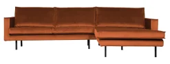 WOOOD Loungebank|Loungebank Rodeo Rechts, Velvet