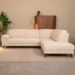 LABEL51 Hoekbank|Loungebank Santino Elite stof, kleur Naturel