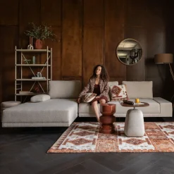 Dutchbone Loungebank|Loungebank Shelly Gemêleerd, kleur Off White