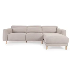 Kave Home Loungebank|Loungebank Singa Chenille, Rechts Beige