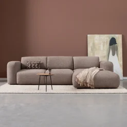 PEPP Interiors Loungebank|Loungebank Soul 280cm, Chenille, kleur Bruin