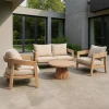Livingfurn Loungesets|Loungeset Bilbao Teakhout, Met bank, 2 stoelen en tafeltje