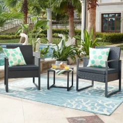 Artistiq Living Loungesets|Loungeset Cherylann 2 stoelen + tafel, Polyrotan