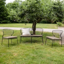 Nohr Loungesets|Loungeset Daman Met bank en 2 loungestoelen, kleur Zand