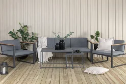 Nohr Loungesets|Loungeset Donnesha Met bank, 2 tafels en 2 fauteuils