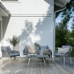 Nohr Loungesets|Loungeset Felica Met bank, 2 loungestoelen en tafel