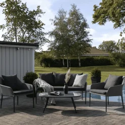 Nohr Loungesets|Loungeset Felica Met bank, 2 loungestoelen en tafel
