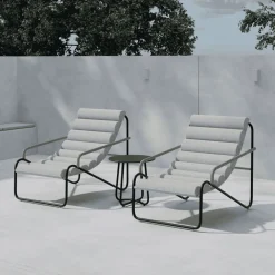 Nohr Loungesets|Loungeset Geron Met 2 stoelen en tafel, kleur /Zwart Beige