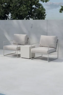 Nohr Loungesets|Loungeset Jorja Met 2 loungestoelen en tafel, kleur Beige