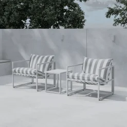 Nohr Loungesets|Loungeset Kandie Met 2 stoelen en tafel, kleur Beige