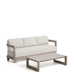 Kave Home Loungesets|Loungeset Nerano Met 3-zitsbank en lage tafel