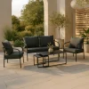 Nohr Loungesets|Loungeset Rebeccah Met bank, 2 loungestoelen en 2 tafels