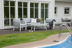 Nohr Loungesets|Loungeset Sauel Met bank, 2 stoelen en tafel