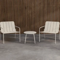 Nohr Loungesets|Loungeset Travian Met 2 stoelen en tafel, kleur Beige