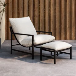 Nohr Loungestoelen|Loungestoel Antrone Met hocker