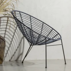 WOOOD Loungestoelen|Loungestoel Jane Inkt (donkerblauw)