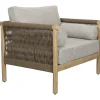 Dutchbone Loungestoelen|Loungestoel Oasis Acaciahout en touw