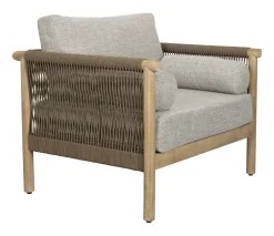 Dutchbone Loungestoelen|Loungestoel Oasis Acaciahout en touw