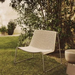 Kave Home Loungestoelen|Loungestoel Tavari Touw en staal Beige