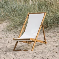 Nohr Loungestoelen|Loungestoel Trevis Acaciahout, kleur Beige Naturel