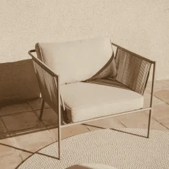 Kave Home Loungestoelen|Loungestoel Zivia Staal en touw