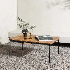 Nohr Loungetafels & Bijzettafels|Loungetafel Lakysha Acacuahout, 100 x 65cm Naturel