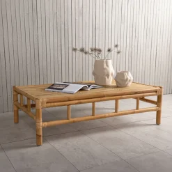 Nohr Loungetafels & Bijzettafels|Loungetafel Zev Bamboe en Rotan Naturel