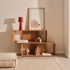 Kave Home Wandrekken & Wandkasten|Modulair Wandrek Litto Eiken, 76 x 101 cm Naturel