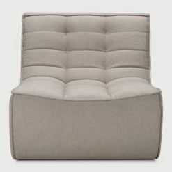 Ethnicraft Fauteuil Stof / Textiel|Modulaire Bank N701 Eco, 1-zits