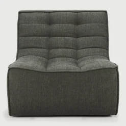 Ethnicraft Fauteuil Stof / Textiel|Modulaire Bank N701 Eco, 1-zits