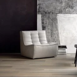 Ethnicraft Fauteuil Stof / Textiel|Modulaire Bank N701 1-zits, 80cm