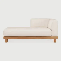 Ethnicraft Loungesets|Modulaire Loungebank Monocle Lounge met Arm Rechts, Teakhout