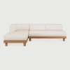 Ethnicraft Loungesets|Modulaire Loungebank Monocle Hoek Links, Teakhout