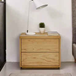 Kave Home Nachtkastjes|Nachtkastjes|Nachtkastje Abilen Eiken, 53 x 44cm