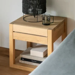 Ethnicraft Nachtkastjes|Nachtkastjes|Nachtkastje Azur Geolied Eikenhout, kleur Naturel