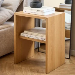 Bendt Nachtkastjes|Nachtkastjes|Nachtkastje Jai Eiken, 45 x 35cm Naturel